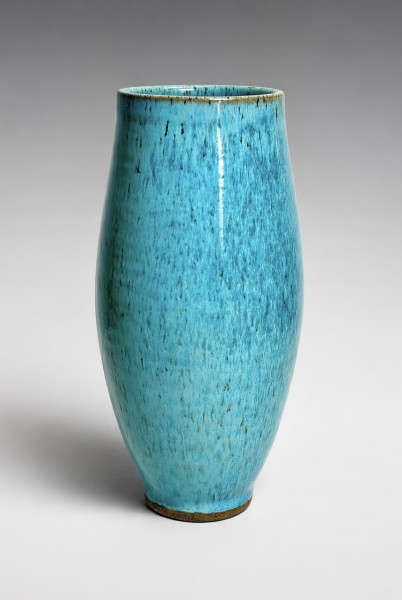 Vase with layered glazes